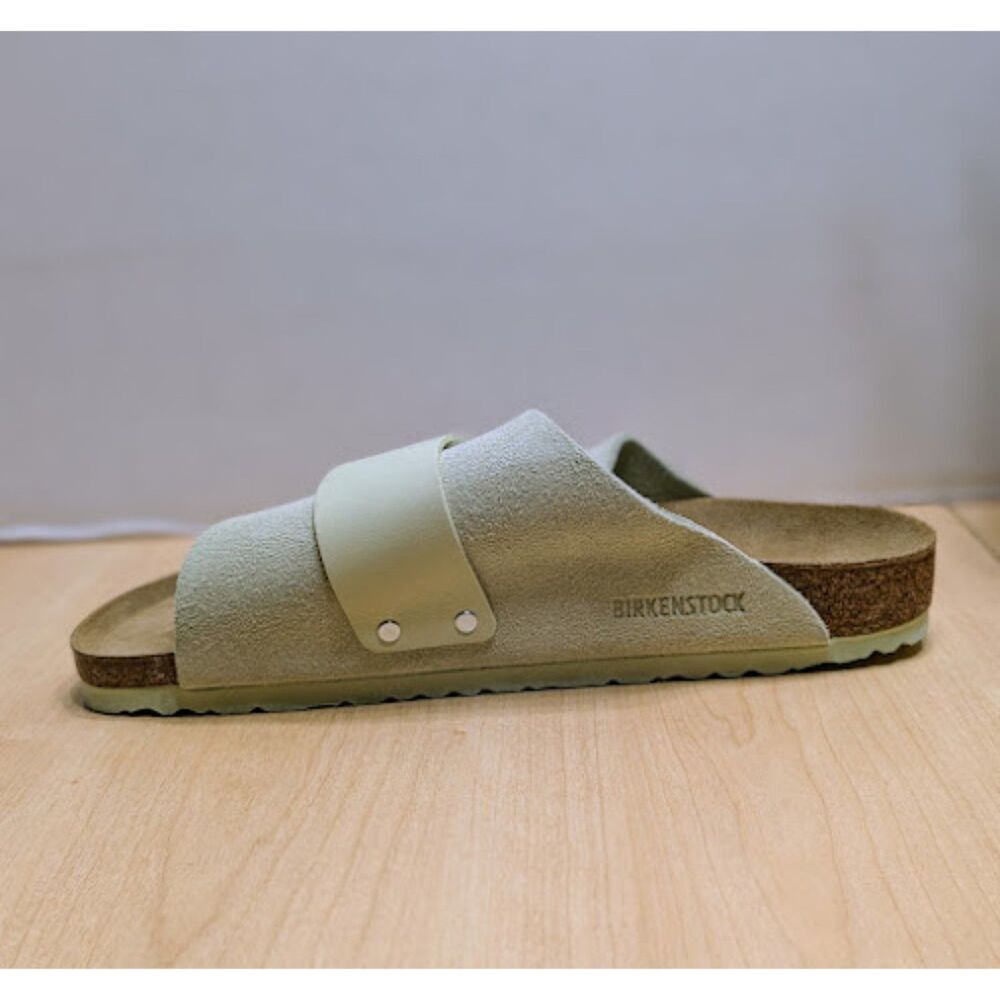 Birkenstock Kyoto Green Suede & Leather Slide Sandals Women's 10 EU 41 NWT - Picture 8 of 13